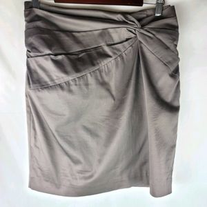 H&M Women's Taupe Faux Wrap Mini Skirt Size 10